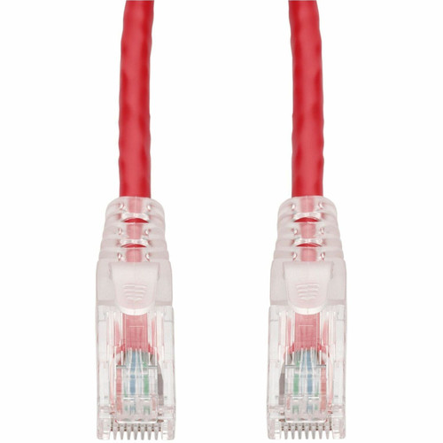 AddOn 50ft Red CAT 6 PVC Ethernet Cable Snagless Easy Clear Boot TAA RJ-45 M/M