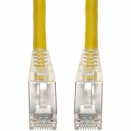 AddOn 50ft Yellow CAT 6A Shielded PVC Ethernet Cable Snagless Bubble Boot RJ-45 M/M