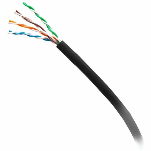 C2G C2G56052 TAA-Compliant Cat6a Bulk Unshielded (UTP) Ethernet Network Cable with Solid Conductors-Plenum CMP-Rated - Black - 1000ft