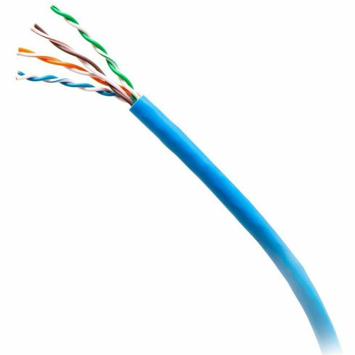 C2G C2G56030 TAA-Compliant Cat5e Bulk Unshielded (UTP) Ethernet Network Cable with Stranded Conductors In-Wall CM-Rated - Blue - 1000ft