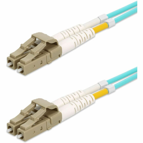 AddOn 4.5m LC (Male) to LC (Male) Aqua OM4 Duplex Plenum-Rated Fiber Patch Cable