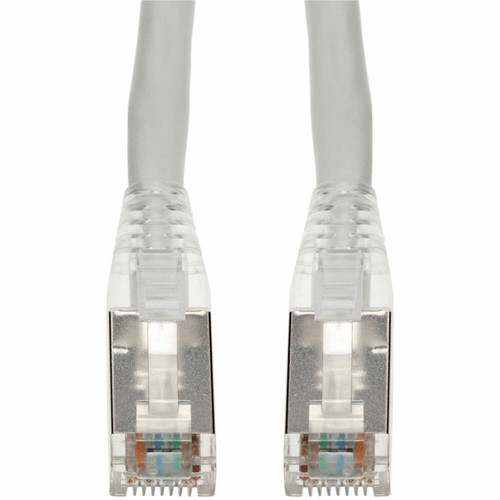 AddOn 15ft White CAT 6A Shielded PVC Ethernet Cable Snagless Bubble Boot RJ-45 M/M