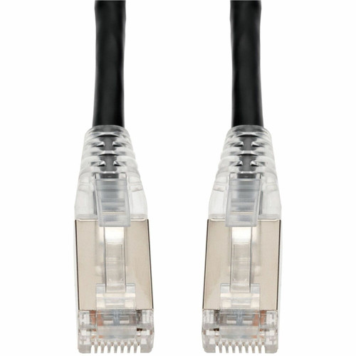 AddOn 15ft Black CAT 6A Shielded PVC Ethernet Cable Snagless Bubble Boot RJ-45 M/M