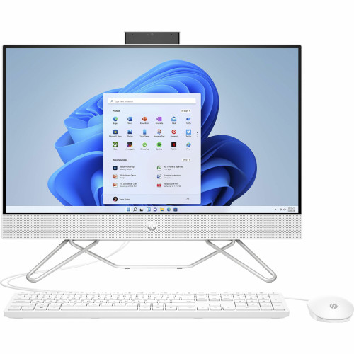 HP 24-cb1000a 24-cb1140 All-in-One Computer - AMD Ryzen 5 5625U Hexa-core (6 Core) - 8 GB RAM DDR4 SDRAM - 512 GB M.2 PCI Express NVMe SSD - 23.8" Full HD 1920 x 1080 Touchscreen Display - Desktop - Starry White - Refurbished