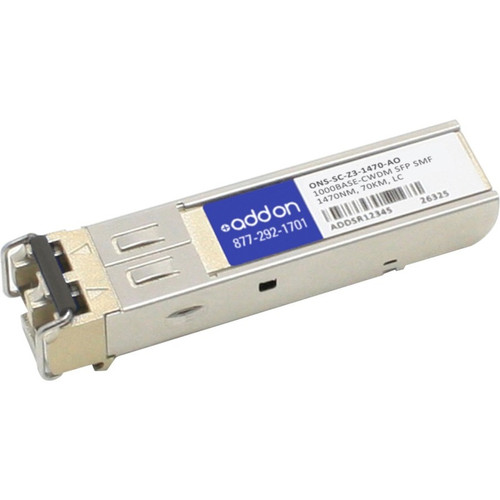 AddOn Cisco ONS ONS-SC-Z3-1470 Compatible TAA Compliant 1000Base-CWDM SFP Transceiver (SMF, 1470nm, 70km, LC)