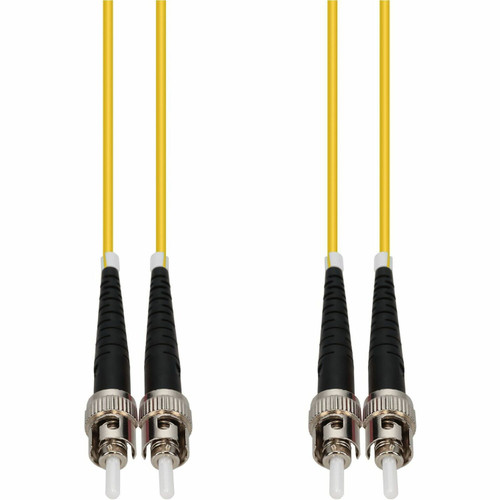 AddOn ADD-ST-ST-1M9SMFP 1m ST to ST Yellow OS2 Duplex OFNP (Plenum-Rated) SMF Fiber Patch Cable