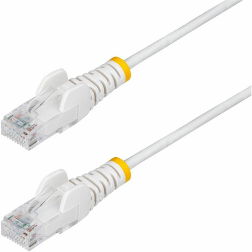 StarTech 6in White Slim CAT6 Ethernet Cable - Slim Snagless RJ45 - UTP - LSZH - 28AWG Bare Copper - Slim Network Patch Cord - Fluke Tested