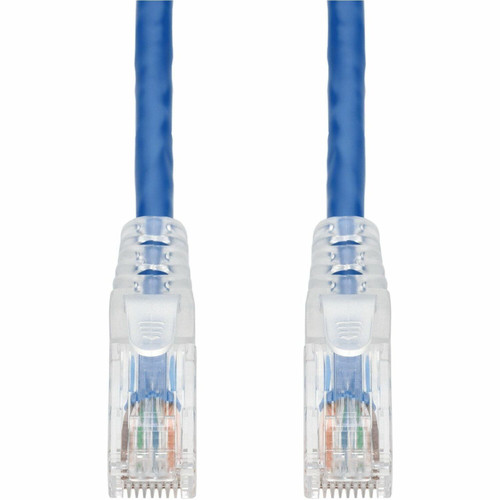 AddOn ADD-8FCAT6-BE-TAA 8ft Blue CAT 6 PVC Ethernet Cable Snagless Easy Clear Boot TAA RJ-45 M/M