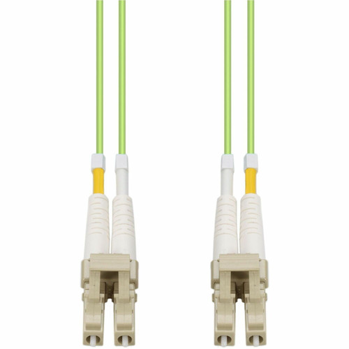 AddOn ADD-LC-LC-60M5OM5P 60m LC to LC Lime Green OM5 Duplex OFNP (Plenum-Rated) Fiber Patch Cable