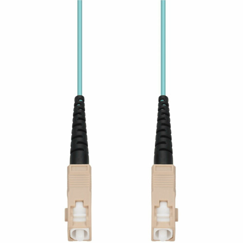 AddOn ADD-SC-SC-50MS5OM4 50m SC to SC Aqua OM4 Simplex OFNR (Riser-Rated) Fiber Patch Cable