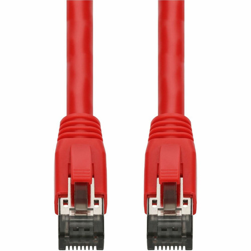 AddOn ADD-50FCAT8-RD 50ft Red CAT 8 Shielded (S/FTP) PVC Ethernet Cable Snagless Easy Boot RJ-45 M/M