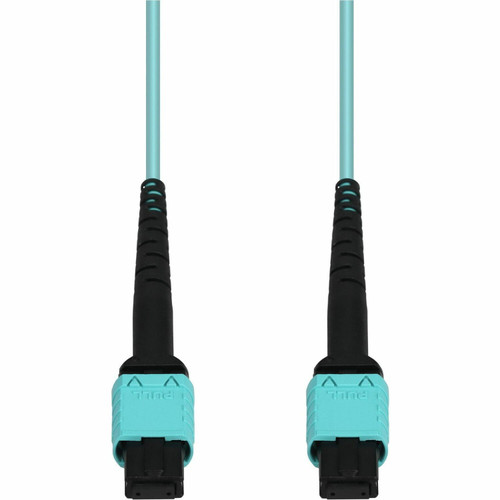 AddOn ADD-MPOMPO-1M5OM4PS 1m MPO/UPC to MPO/UPC Aqua OM4 OFNP (Plenum-Rated) 12-Strand Fiber Patch Cable
