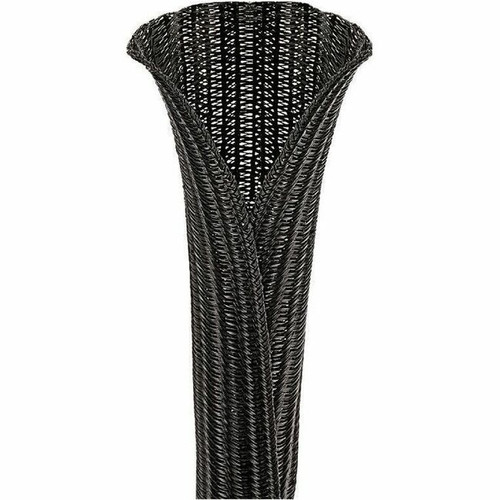 Panduit Pan-Wrap SE38PS-CLR0 Split Sleeving - Black - PET - 0.38" Nom Dia. - 150' - PK1