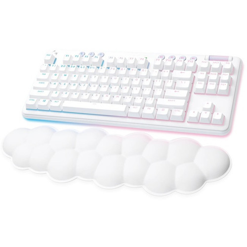 Logitech G715 Gaming Keyboard with Clicky Switches - White