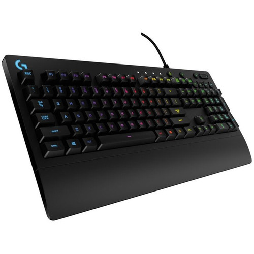 Logitech G213 Prodigy Gaming Keyboard - Wired RGB Backlit Keyboard with Mech-dome Keys, Palm Rest, Adjustable Feet, Media Controls, USB, Compatible with Windows