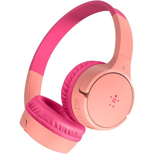 Belkin SoundForm Wireless On-Ear Headphones for Kids - Wireless - Pink