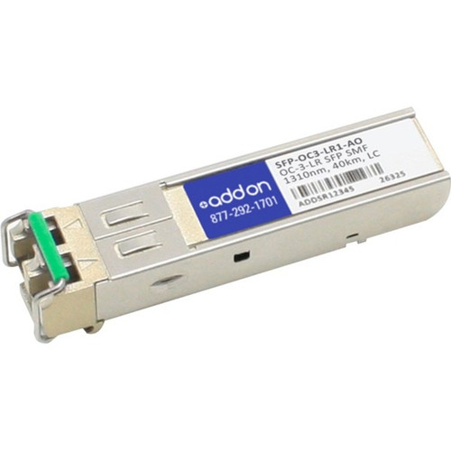 AddOn Cisco SFP-OC3-LR1 Compatible TAA Compliant OC-3-LR SFP Transceiver (SMF, 1310nm, 40km, LC)