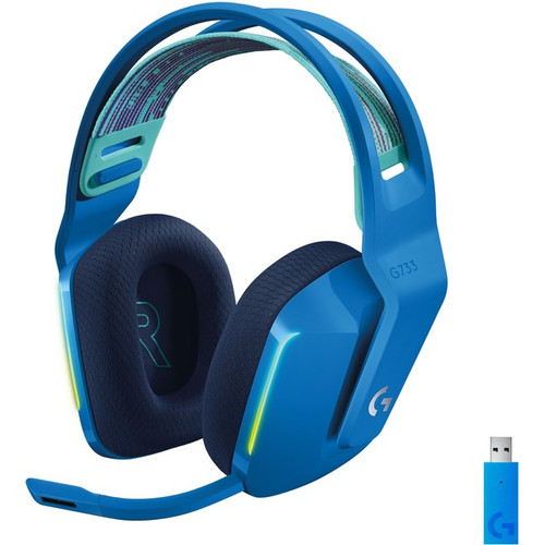 Logitech G733 Lightspeed Wireless RGB Gaming Headset - Wireless - Blue