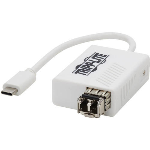 Tripp Lite USB-C 3.1 to Fiber Optic Transceiver Gigabit Ethernet Adapter Singlemode 1310 nm LC Up to 5 km