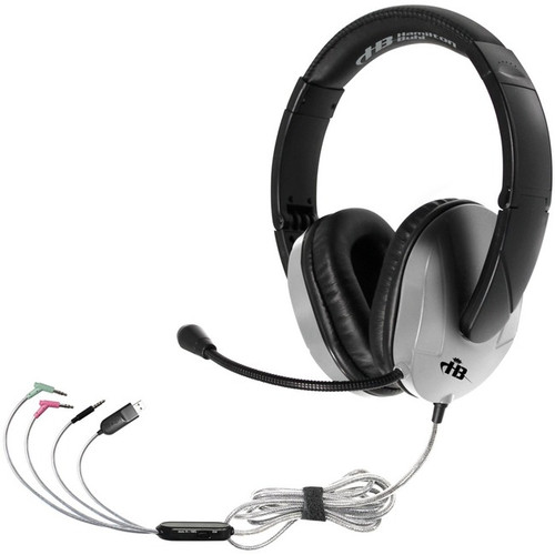 Hamilton Buhl TriosPlus Multimedia Headset with Steel Reinforced Flexible Mic - Silver