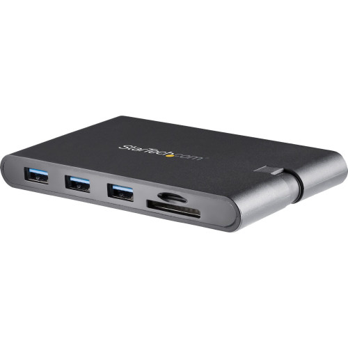 StarTech.com USB C Multiport Adapter - USB Type-C Mini Dock with HDMI 4K or VGA Video - 100W PD Passthrough, 3x USB 3.0, GbE, SD & MicroSD