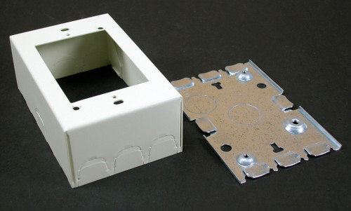 Wiremold 5748WH One Gang Switch and Receptacle Box Fitting in White