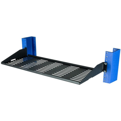 Rack Solutions 1U 2Post Vented Cantilever Shelf 7in (D) - Flanged Up