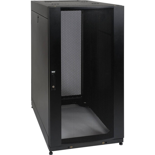 Tripp Lite 25U SmartRack Standard-Depth Half-Height Rack Enclosure Doors Side Panels Shock Pallet