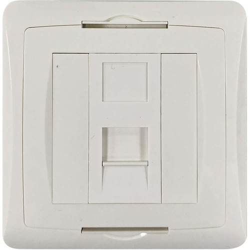 Tripp Lite 1-Port UK-Style Wall Plate, Unloaded Shuttered Module, White