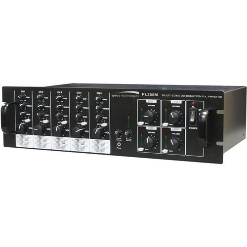 Speco PL200M Amplifier - 160 W RMS - Black