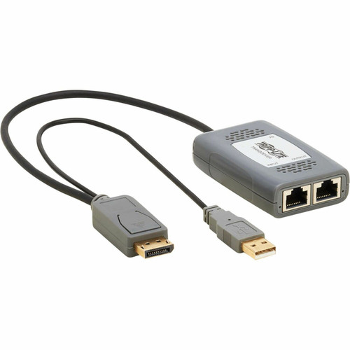 Tripp Lite DisplayPort over Cat6 Pigtail Receiver with Repeater, 4K 60 Hz, 4:4:4, Transceiver, HDCP 2.2, 230 ft. (70.1 m), TAA