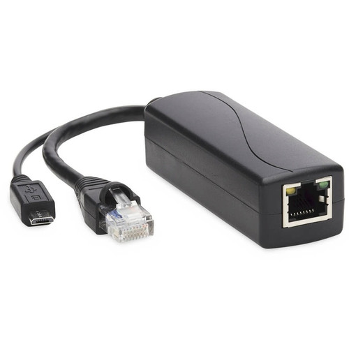 Tripp Lite PoE to USB Micro-B and RJ45 Active Splitter 802.af 48V to 5V 1A Up to 328.08 ft. (100 m)