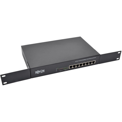 Tripp Lite 8-Port 10/100/1000 Mbps 1U Rack-Mount/Desktop Gigabit Ethernet Unmanaged Switch with PoE+ 140W