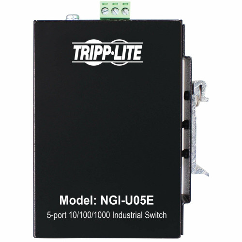 Tripp Lite 5-Port Unmanaged Industrial Gigabit Ethernet Switch - 10/100/1000 Mbps, Ruggedized, -40&deg; to 75&deg;C, EIP QoS, DIN/Wall Mount