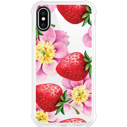 OTM Phone Case, Tough Edge, Strawberry Flowers