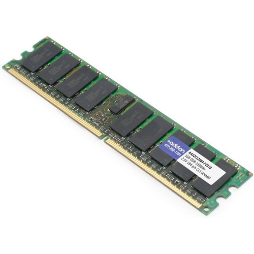 AddOn AA32C12864-PC333 x1 JEDEC Standard 1GB DDR-333MHz Unbuffered Dual Rank 2.5V 184-pin CL3 UDIMM