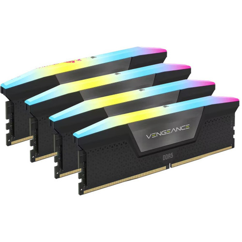 Corsair Vengeance RGB 192GB (4x48GB) DDR5 DRAM 5200MHz C38 Memory Kit - Black