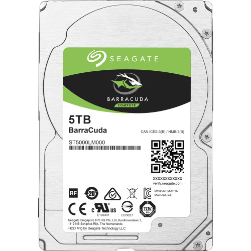 Seagate BarraCuda ST5000LM000 5 TB Hard Drive - 2.5" Internal - SATA (SATA/600)