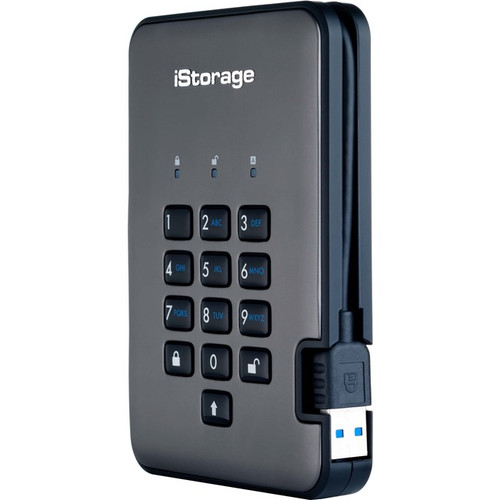 iStorage diskAshur PRO2 HDD 4 TB | Secure Hard Drive | FIPS Level 2 certified | Password Protected | Dust/Water Resistant. IS-DAP2-256-4000-C-G