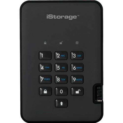 iStorage diskAshur2 HDD 2 TB | Secure Portable Hard Drive | Password Protected | Dust/Water-Resistant | Hardware Encryption IS-DA2-256-2000-B