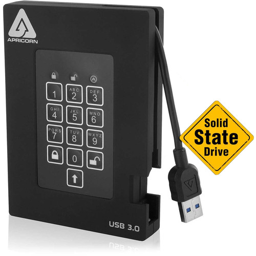 Apricorn Aegis Padlock A25-3PL256-S512F 512 GB Rugged Solid State Drive - External