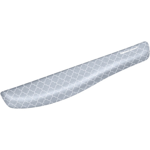 Fellowes PlushTouch&trade; Keyboard Wrist Rest with Microban&reg; - Gray Lattice