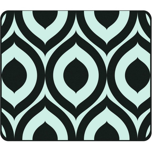 OTM Classic Prints Black Mouse Pad, Elm Frost Green