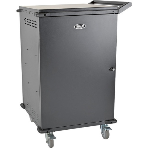 Tripp Lite 45-Port AC Charging Cart Storage Station - Chromebook Laptop Tablet - Black
