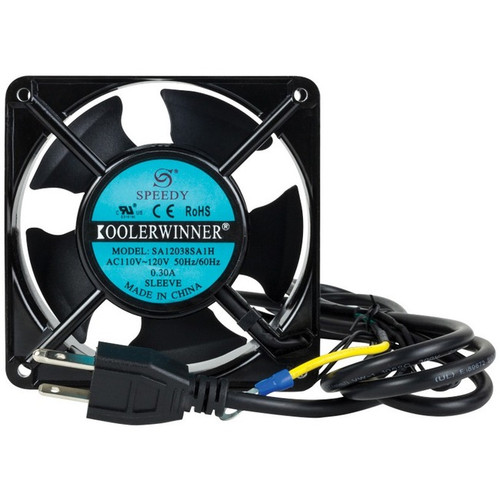 Rack Solutions 120mm Fan with 110 Volt Cable and Integrated Grounding Wire