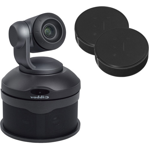 Vaddio ConferenceSHOT AV HD Conference Room System - Includes PTZ Camera and 2 TableMIC Conference Microphone - Black