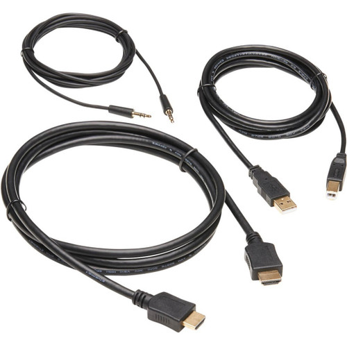 Tripp Lite HDMI KVM Cable Kit 4K HDMI USB 2.0 3.5 mm Audio (M/M) Black 6 ft. (1.83 m)