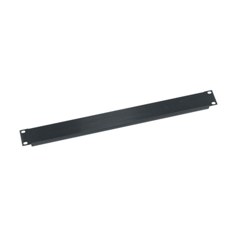 Middle Atlantic 1 RU Flanged Blank Rack Panel, Black Brushed and Anodized Aluminum