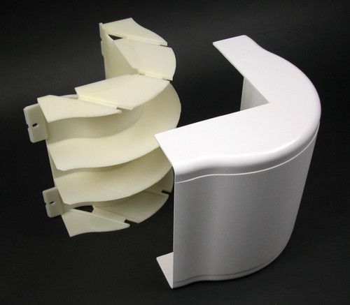 Wiremold 5518FO-WH 5500 Bend Radius Full Capacity External Elbow Fitting in White