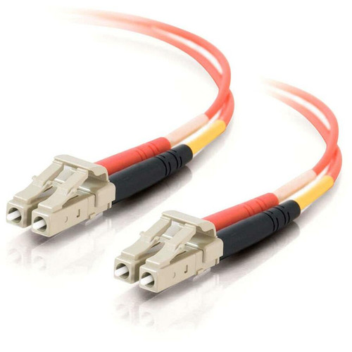 C2G-9m LC-LC 50/125 OM2 Duplex Multimode Fiber Optic Cable (Plenum-Rated) - Orange